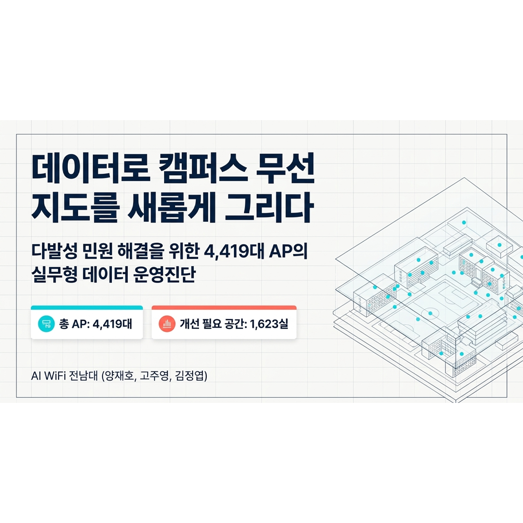 [우수상] 데이터 기반 무선 AP 재배치 및 운영진단 - AI WiFi 전남대 대표이미지